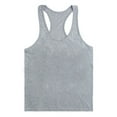 thumbnail image 1 of Men's Cotton Stringer Tank Tops Muscule Cut Bodybuilding Gym Vest Y-Back Workout Sleeveless T-Shirt Size 2XL Gray, 1 of 3