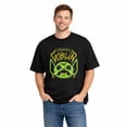 thumbnail image 1 of Men's Cotton T-Shirt, Green Goblin Monster Face Retro Graphic Crew Neck Short Sleeve Tee for Halloween Party, 1 of 7