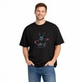 thumbnail image 1 of Men's Cotton T-Shirt, Wake Up Rabbit Shadow Dark Graphic Crew Neck Short Sleeve Tee for Casual Wear, 1 of 7