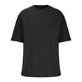 thumbnail image 1 of Men's Cotton T-Shirts Oversized Short Sleeve Crew Neck Loose Basic Tops Solid Color Athletic Lightweight Tees, 1 of 5