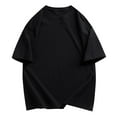 thumbnail image 1 of Men's Cotton T-Shirts Oversized Unisex Short Sleeve Crew Neck Loose Basic Tops Solid Athletic Tee, 1 of 5