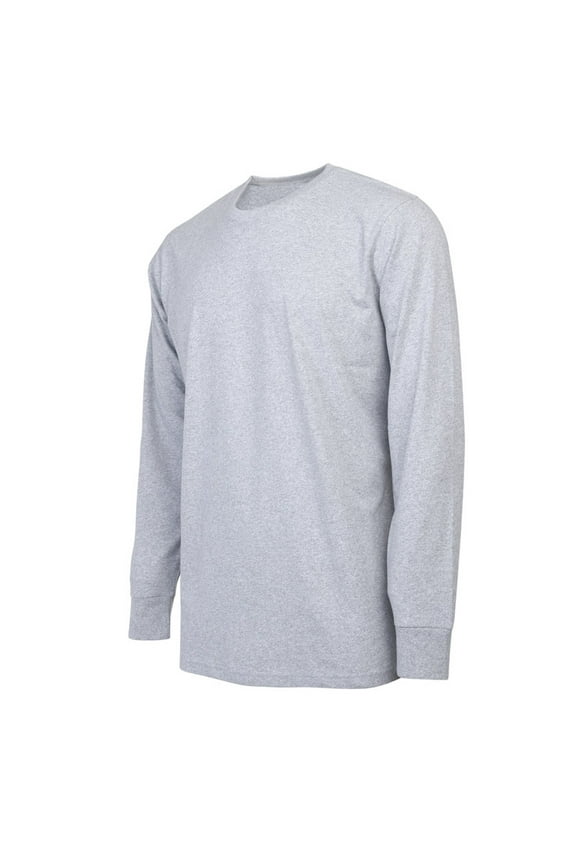Men's Cotton T-Shirts with Ridded Cuff Crew Neck Long Sleeve Classic Fit Tee S-3XL Regular Big & Tall Breathable Casual Menswear Top Streetwear