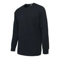 thumbnail image 1 of Men's Cotton T-Shirts with Ridded Cuff Crew Neck Long Sleeve Classic Fit Tee S-3XL Regular Big & Tall Breathable Casual Menswear Top Streetwear, 1 of 3