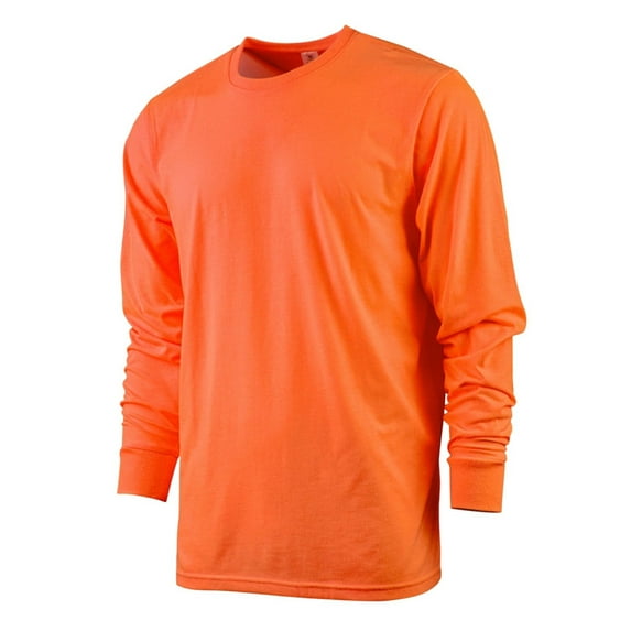 Men's Cotton T-Shirts with Ridded Cuff Crew Neck Long Sleeve Classic Fit Tee S-3XL Regular Big & Tall Breathable Casual Menswear Top Streetwear