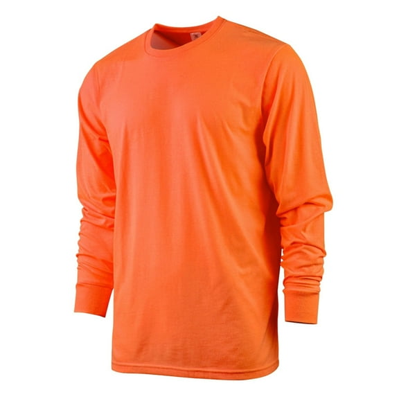 Men's Cotton T-Shirts with Ridded Cuff Crew Neck Long Sleeve Classic Fit Tee S-3XL Regular Big & Tall Breathable Casual Menswear Top Streetwear