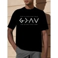 thumbnail image 1 of Men's Cotton T-shirt with 'God is Greater than The Highs and Lows' Print, 1 of 10