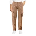 thumbnail image 1 of Men's Cotton Tactical Work Trousers Multi Pocket Military Army Cargo Pants (Khaki, 40x30), 1 of 3