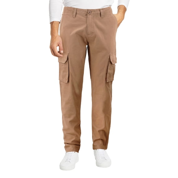 Men's Cotton Tactical Work Trousers Multi Pocket Military Army Cargo Pants (Khaki, 40x30)