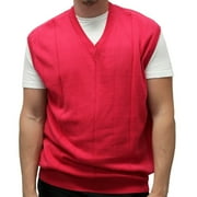 Men s Cotton Traders Windowpane V-Neck Light Sweater Vest Available in 15 Colors