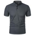 thumbnail image 1 of Men's Cotton Tshirts Casual Short Sleeve Ribbed Crewneck Shirts Oversized Basic Solid Shirts Plus Size Blouses, 1 of 5