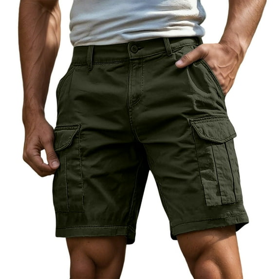 Men's Cotton Twill Hiking Tactical Cargo Shorts Lightweight Multi Pockets Casual Golf Outdoor Work Shorts Big & Tall