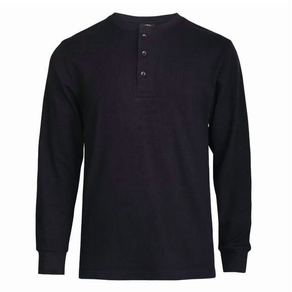 Men's Cotton Waffle-Knit Thermal Henley Shirt Long Sleeve S-3XL Breathable Fashion Casual Pullover Solid Tops Knitwear Menswear Sweater Spring Comfort