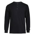 thumbnail image 1 of Men's Cotton Waffle-Knit Thermal Henley Shirt Long Sleeve S-3XL Breathable Fashion Casual Pullover Solid Tops Knitwear Menswear Sweater Spring Comfort, 1 of 2