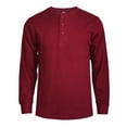 thumbnail image 1 of Men's Cotton Waffle-Knit Thermal Henley Shirt Long Sleeve S-3XL Breathable Fashion Casual Pullover Solid Tops Knitwear Menswear Sweater Spring Comfort, 1 of 2