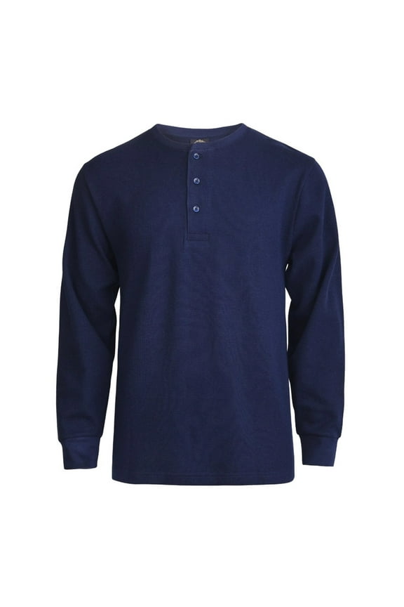 Men's Cotton Waffle-Knit Thermal Henley Shirt Long Sleeve S-3XL Breathable Fashion Casual Pullover Solid Tops Knitwear Menswear Sweater Spring Comfort