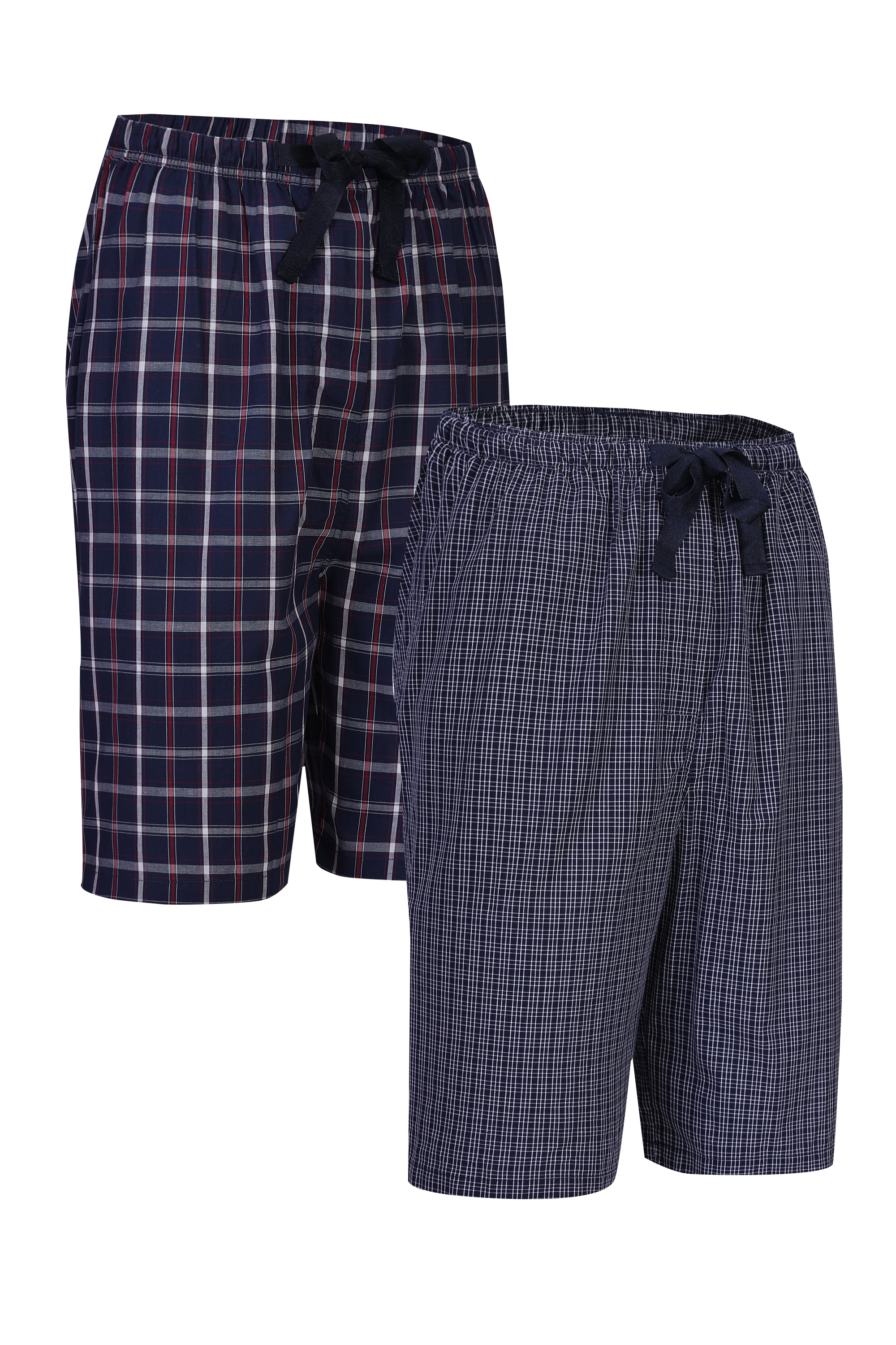 Men's Cotton Yarn Pajamas Shorts Plaid Pajama Shorts for Men PJ