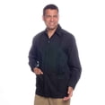 thumbnail image 1 of Men's Cotton blend guayabera Long Sleeve. SIZE:S COLOR:BK, 1 of 1