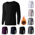 thumbnail image 1 of Men's Cotton thermal Compression Shirt Fleece Lined Long Sleeve Athletic Base Layer Cold Weather Gear Workout Top Big and Tall Size M-4XL White, 1 of 3