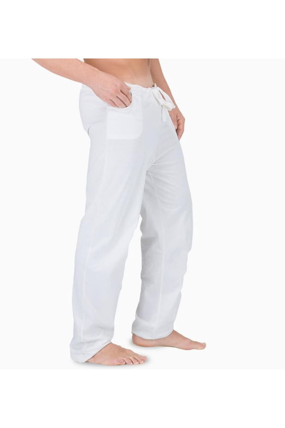 Men's Cottonique M17708 Latex Free Organic Cotton Drawstring Lounge Pant (Natural 2X/3X)