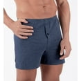 thumbnail image 1 of Men's Cottonique M17714 Latex Free Organic Cotton Elasticized Loose Boxer (Melange Blue M), 1 of 4