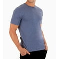 thumbnail image 1 of Men's Cottonique M17771 Latex Free Organic Cotton Crew Neck T-Shirt (Melange Blue 2XL), 1 of 5
