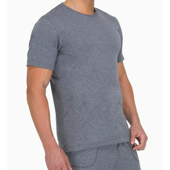 Men's Cottonique M17771 Latex Free Organic Cotton Crew Neck T-Shirt (Melange Grey S)