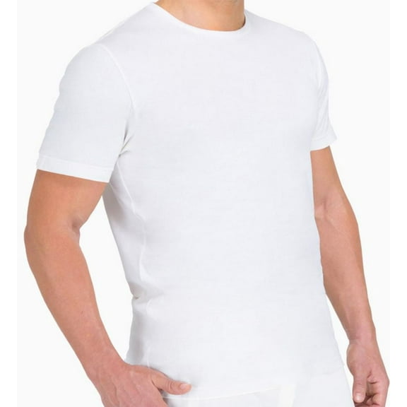 Men's Cottonique M17771 Latex Free Organic Cotton Crew Neck T-Shirt (Natural XL)