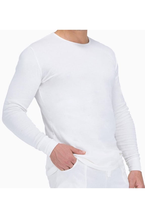 Men's Cottonique M17772 Latex Free Organic Cotton Ribbed T-Shirt (Natural L)