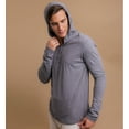 thumbnail image 1 of Men's Cottonique M17773 Long Sleeve Lightweight Cotton Jersey Hoodie (Melange Grey L), 1 of 5