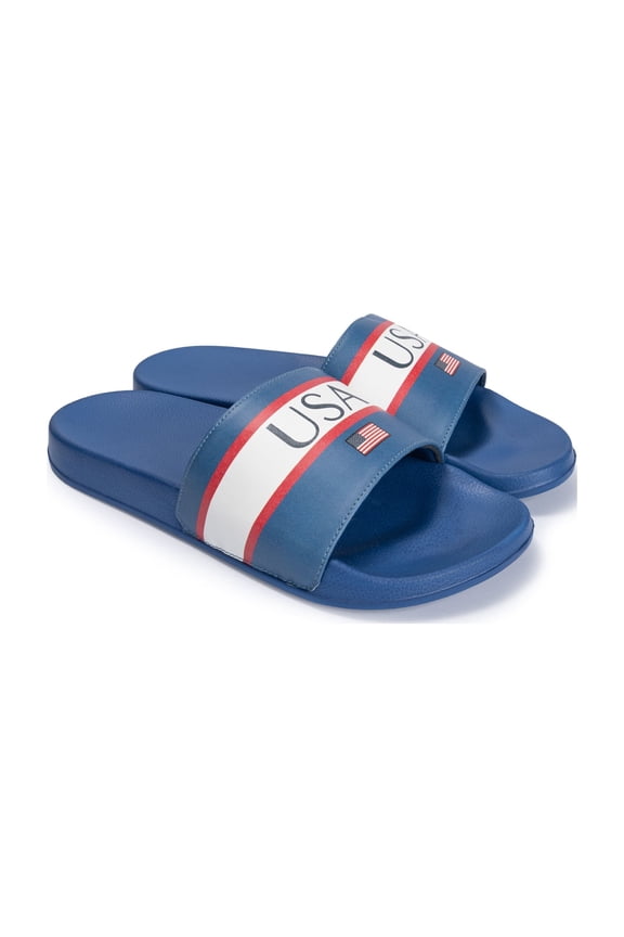 Men's Soccer Fan Slides, Argentina, Mexico, Brazil & USA