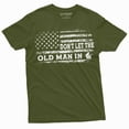 thumbnail image 1 of Men's Country Music Don't Let the old man in T-shirt musician guitarist guitar player country tee (Small Military Green), 1 of 7