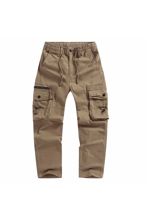 Men's Couple's Functional Workwear Pants - Patchwork Wide-Leg Loose-Fit Casual