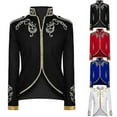 thumbnail image 1 of Men's Court Fashion Prince Uniform Gold Embroidered Jacket Suit Jacket, 1 of 3