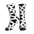 thumbnail image 1 of Men's Cow Spots Print Novelty Athletic Socks Women's Digital Printing Funky Patterned Crew Socks, 1 of 7