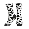 thumbnail image 1 of Men's Cow Spots Print Novelty Athletic Socks Women's Digital Printing Funky Patterned Crew Socks, 1 of 7