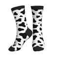 thumbnail image 1 of Men's Cow Spots Print Novelty Athletic Socks Women's Digital Printing Funky Patterned Crew Socks, 1 of 7