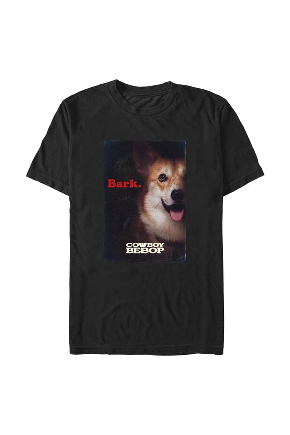 Men's Cowboy Bebop Bark Graphic Tee Black Large