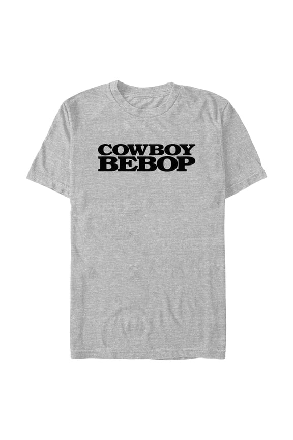 Men's Cowboy Bebop Black Logo Graphic Tee Athletic Heather Small
