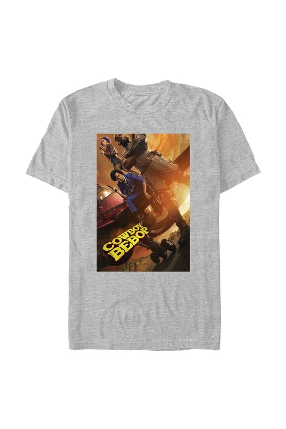 Men's Cowboy Bebop Space Crew Graphic Tee Athletic Heather Medium