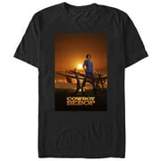 Men's Cowboy Bebop Sunset Poster  Graphic Tee Black X Large