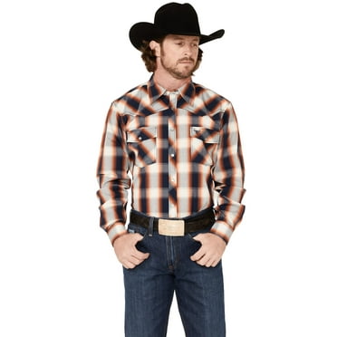 Men's Cowboy Hardware Hombre  Plaid Pearl Snap Western Shirt - 125467-265