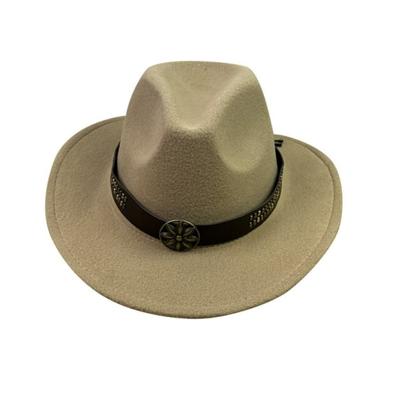 Men's Cowboy Hat Hat Leather Hat for Men Caps for Men M