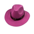 thumbnail image 1 of Men's Cowboy Hat Pink Hat Leather Cowboy Hat Country Hats for Women M, 1 of 3