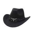 thumbnail image 1 of Men's Cowboy Hat Women Classic Hat Black Hat Funny Cow Boy Hat One Size, 1 of 2
