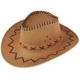 thumbnail image 1 of Men's Cowboy Hats Classic Outdoor Fedora Hats Yellow Cowboy Hat Mens Western Hats One Size, 1 of 2
