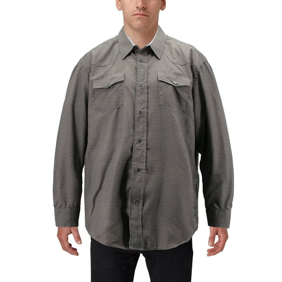 Men's Cowboy Western Long Sleeve Paisley Patterned Rodeo Button Up Dress Shirt (K2987, 2XL)