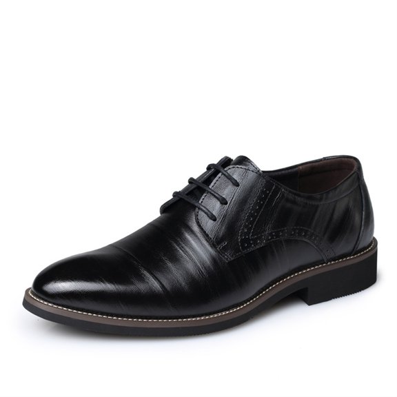 Men's Cowhide Leather Shoes Fashion Shoes Pointed Shoes Business Men's Shoes Large Size Leather Shoes 45 46 47 48 Size