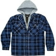 thumbnail image 1 of Men’s Cozy Fleece Sherpa Lined Hooded Jacket-1825-Design2-L, 1 of 1