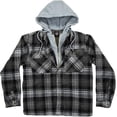 thumbnail image 1 of Men’s Cozy Fleece Sherpa Lined Hooded Jacket-1825-Design3-2XL, 1 of 1