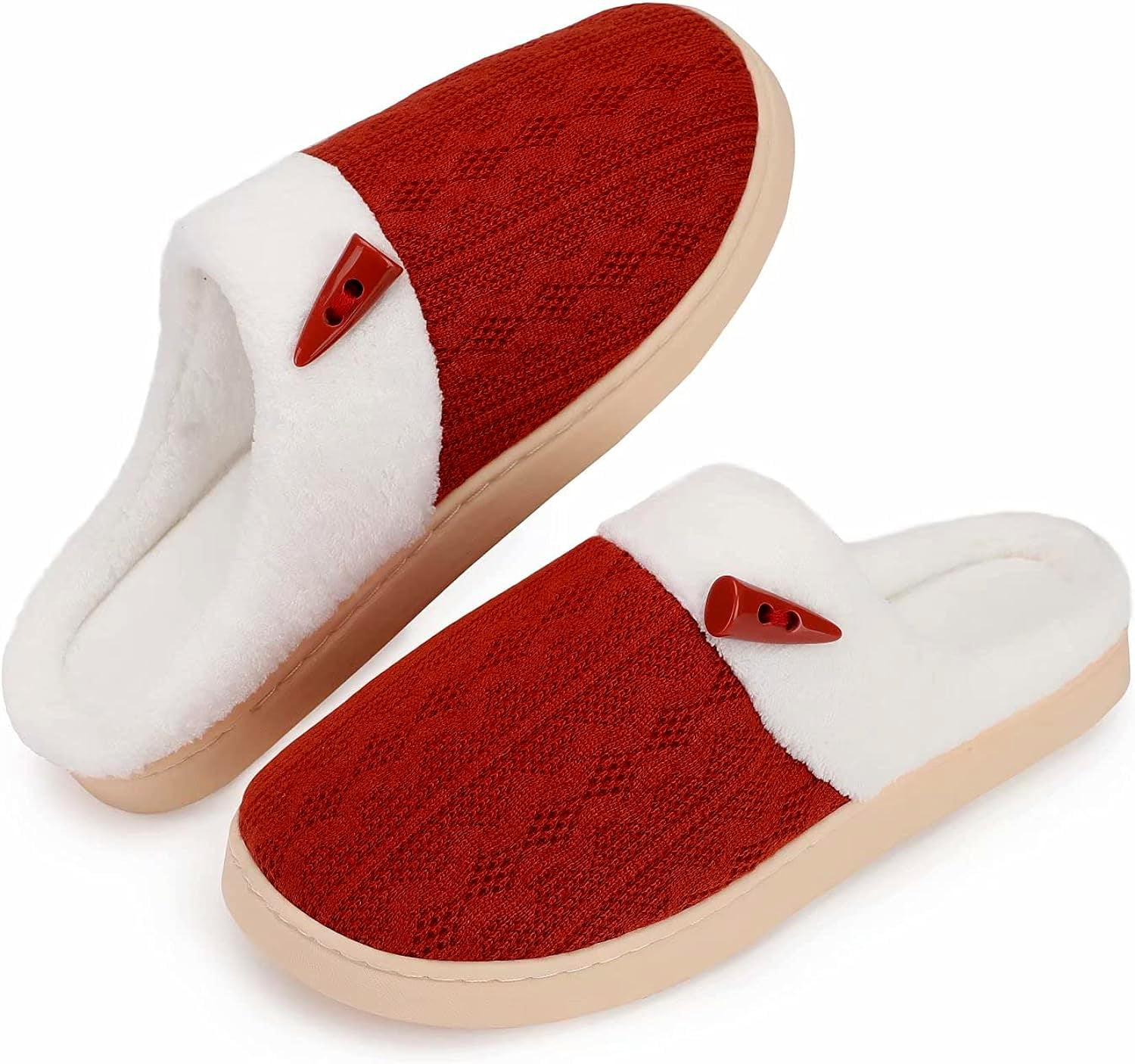 Unisex Men's and Women's House Slippers Indoor Memory Foam Cotton-Blend  Knitted Autumn Winter Anti-Slip - Walmart.com